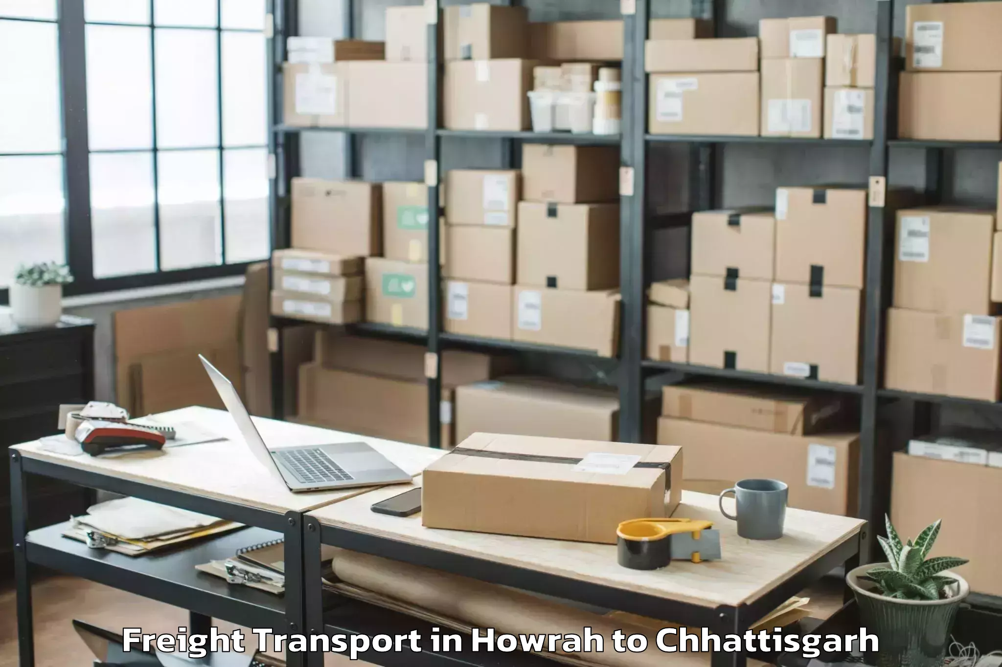 Get Howrah to Mungeli Freight Transport